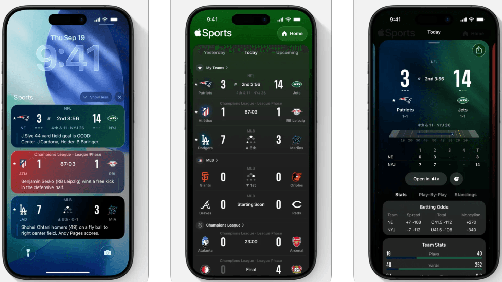 Apple Sports disponibile in Italia, ecco come funziona l’app per avere i risultati in tempo reale