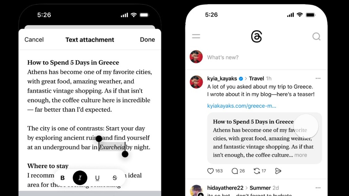 Threads sfida ancora X, ora post da 10.000 caratteri – Web & Social