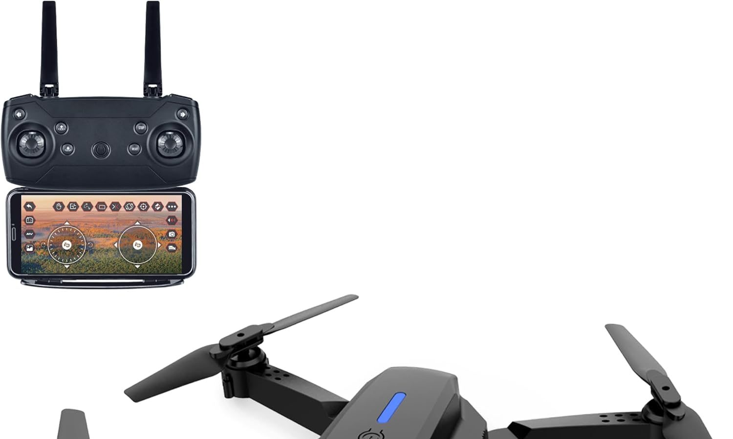 TURBO CHALLENGE – Elite Drone MKX – Drone – 400318 – Flying Device – Black – 2 Rechargeable Batteries included – Plastic – Gift – Birthday – Bright – Video – From 8 years