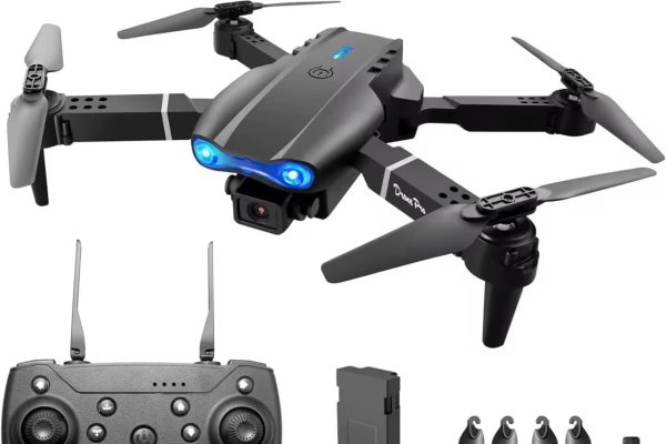 E99 Beginner Drone with Dual Camera 2 Battery, One Key Takeoff/Landing, 1800mAh Battery, 39″