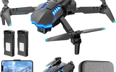 Drone with Camera 1080P Foldable RC Quadcopter Remote Controlled Drones for Beginners and Children/Adults, Toys Gift for Boy and Man (Black)