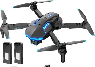 Drone with Camera 1080P Foldable RC Quadcopter Remote Controlled Drones for Beginners and Children/Adults, Toys Gift for Boy and Man (Black)