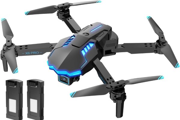 Drone with Camera 1080P Foldable RC Quadcopter Remote Controlled Drones for Beginners and Children/Adults, Toys Gift for Boy and Man (Black)
