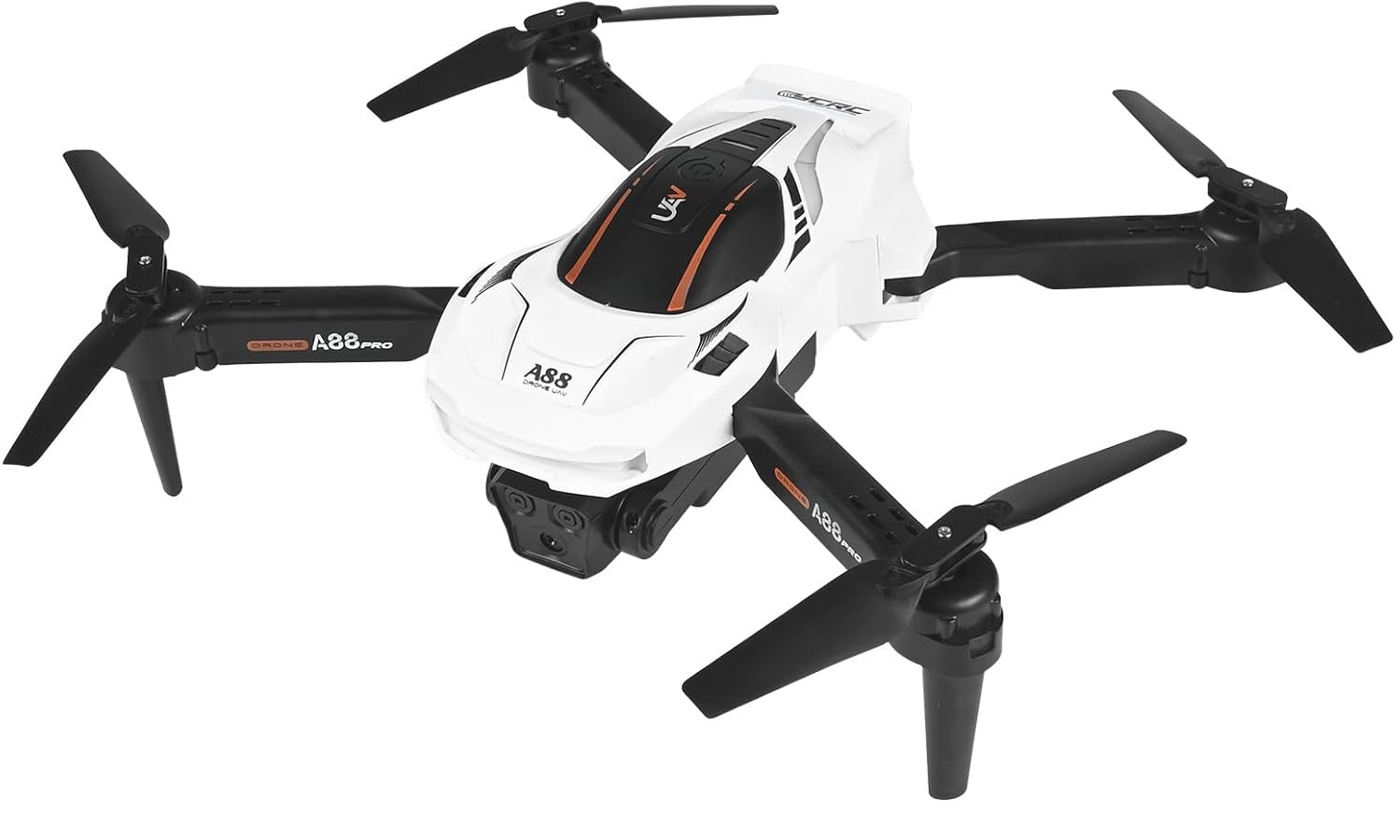 A88 Mini Drone for Kids with 1080P HD FPV Camera with Altitude Maintain, RC Quadcopter Drones with LED Lights and 2 Batteries, Toy Gift for Boys and Girls (Weiß)