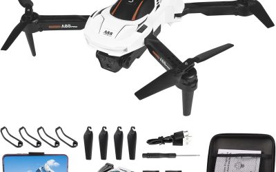 A88 Mini Drone for Kids with 1080P HD FPV Camera with Altitude Maintain, RC Quadcopter Drones with LED Lights and 2 Batteries, Toy Gift for Boys and Girls (Weiß)