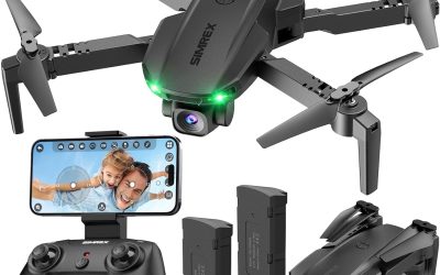 SIMREX 1080P Camera Drone, Altitude Hold Quadcopter, One-Key Boot Drone, Waypoint Flight, 3D Flip, 3 Speed, Remote Control Drone for Kids and Adults, Black