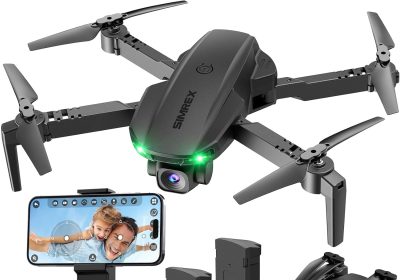 SIMREX 1080P Camera Drone, Altitude Hold Quadcopter, One-Key Boot Drone, Waypoint Flight, 3D Flip, 3 Speed, Remote Control Drone for Kids and Adults, Black