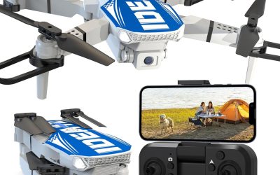 LE-IDEA IDEA12 Mini Drone with 1080P Camera, Optical Flow Positioning, 270° Obstacle Avoidance, Headless Mode, Quadcopter Drones with WiFi Transmission for Adults (Blue)