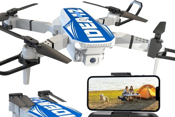 LE-IDEA IDEA12 Mini Drone with 1080P Camera, Optical Flow Positioning, 270° Obstacle Avoidance, Headless Mode, Quadcopter Drones with WiFi Transmission for Adults (Blue)