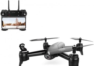 LUXWALLET SG-ProX 4K WiFi Drone with Camera and Vector Case, 10 km/h-100 Meter Distance, Black