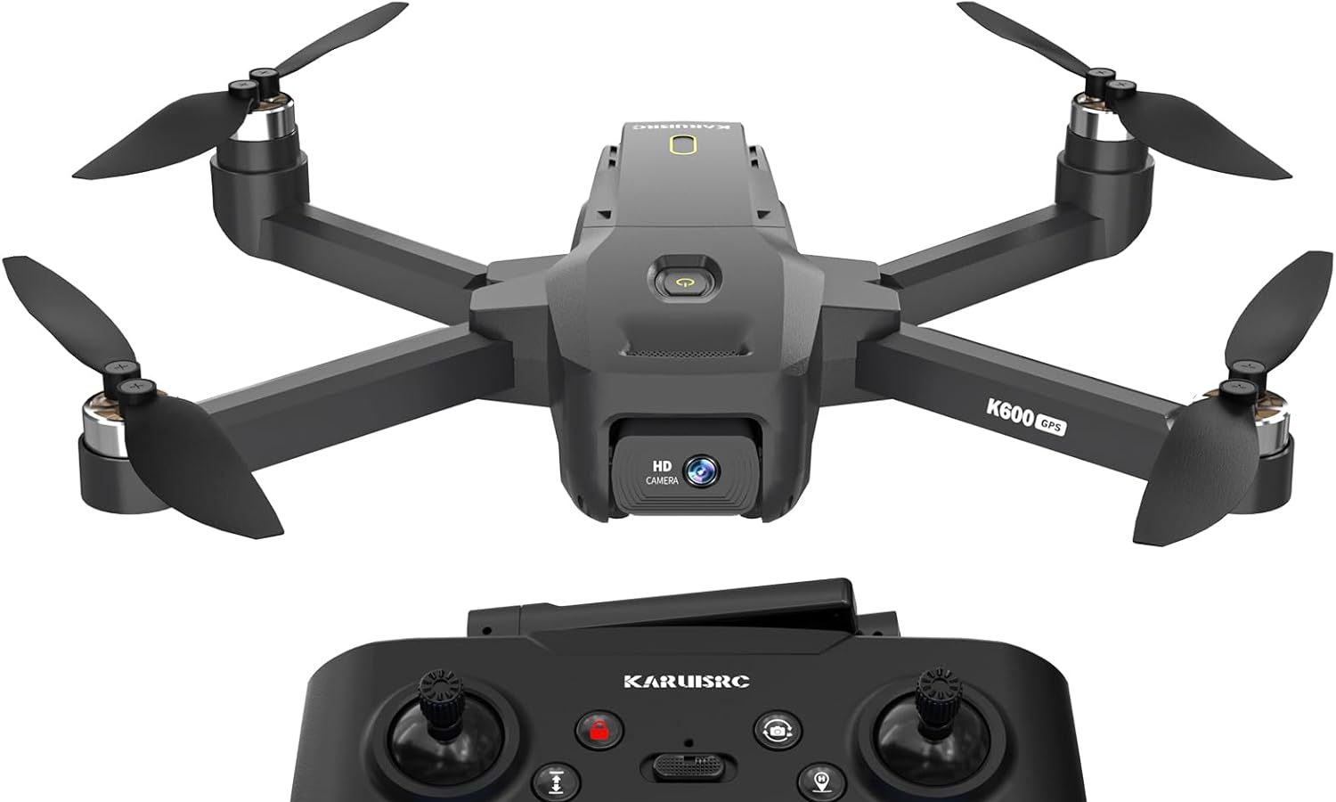 K600 GPS Drone with Camera, Remote Control with Brushless Screen, Foldable Drone Wind Resistant with SD Card, Professional Dron with Carrying Case for Adults, Modular Battery