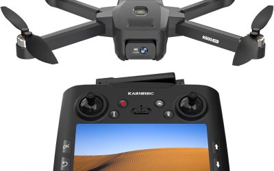 K600 GPS Drone with Camera, Remote Control with Brushless Screen, Foldable Drone Wind Resistant with SD Card, Professional Dron with Carrying Case for Adults, Modular Battery