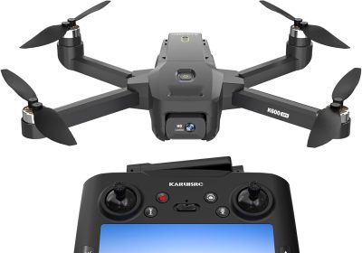 K600 GPS Drone with Camera, Remote Control with Brushless Screen, Foldable Drone Wind Resistant with SD Card, Professional Dron with Carrying Case for Adults, Modular Battery
