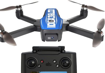 LE-IDEA GPS Drone with 4K Camera, IDEA36LCD Foldable Drone with LCD Screen Brushless Motor, Positioning Luminous Current Headless Mode, FPV Quadrocopter for Beginners