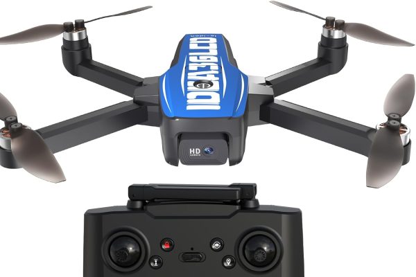 LE-IDEA GPS Drone with 4K Camera, IDEA36LCD Foldable Drone with LCD Screen Brushless Motor, Positioning Luminous Current Headless Mode, FPV Quadrocopter for Beginners