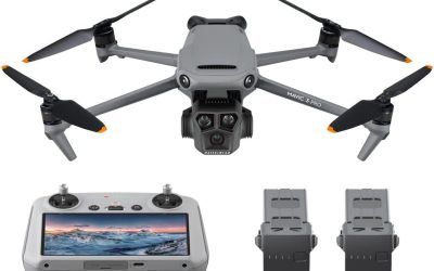 DJI Mavic 3 Pro Fly More Combo with DJI RC (Remote Control with Screen), Triple Camera Drone and Hasselblad with 4/3 CMOS, Video Transmission Up to 15 Km, 3 Batteries, Charging Station etc.