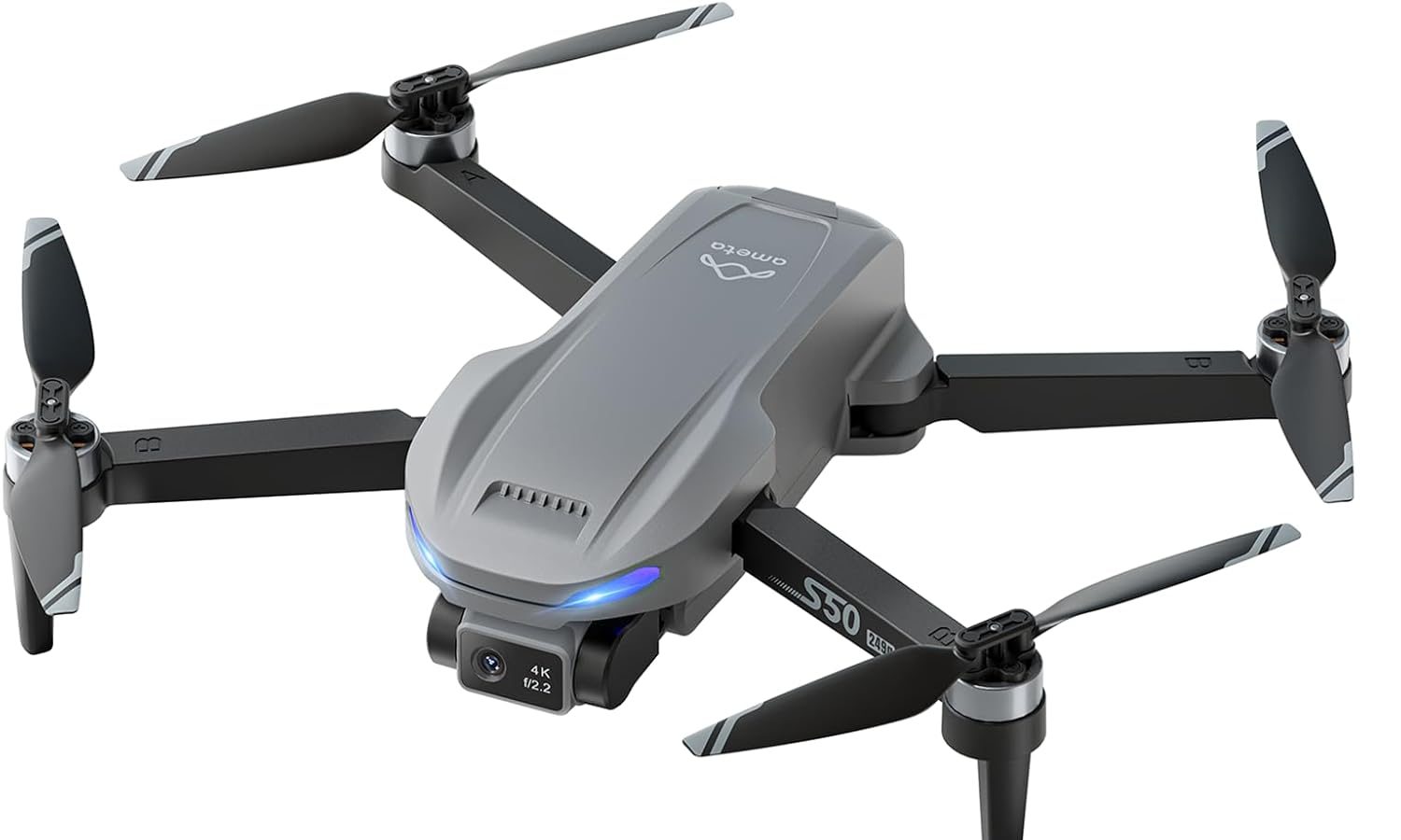 Ameta Drone with 4K Professional Camera and GPS, S50 Lite FPV Drones with Auto Return, 50 Minutes Flight, Follow Me, Smart Mode, Gesture Control, 500m Range, Less Than 249g