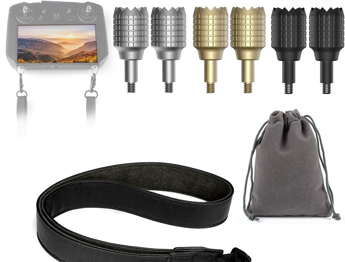 LKTOP Neck Strap + Joystick for DJI RC Pro Neck Controller for DJI Mini 3 Pro, Air 2S, Mavic 3/Cine/Classic/Pro/Pro Cine Drone Accessories(1PC+3Pairs)