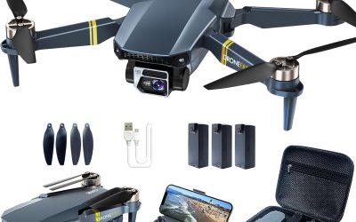 Foldable Drone for Beginners with Camera – 800m Range, 60+ Min Flight, WiFi FPV, 4K HD, Brushless Motor, Auto Hover, Auto Follow (3 Batteries)