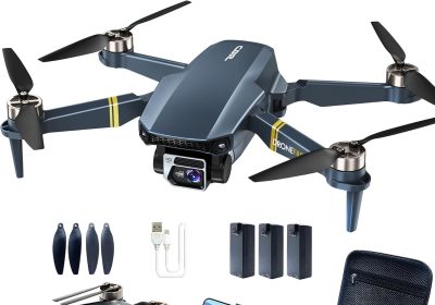 Foldable Drone for Beginners with Camera – 800m Range, 60+ Min Flight, WiFi FPV, 4K HD, Brushless Motor, Auto Hover, Auto Follow (3 Batteries)