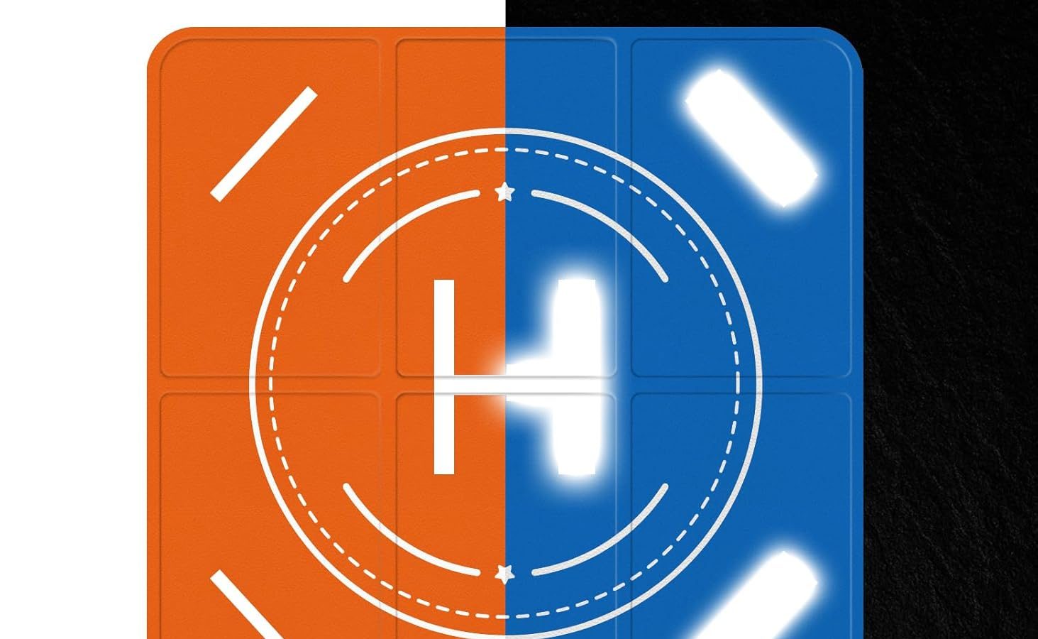 FPVtosky 20″ Foldable Drone Landing Pad Weighted Helicopter Compatible with DJI Mini 3 Pro/Mini 2/Mavic 3, Air 2s/Avata/FPV/Phantom/Inspire Drone, Universal Drone Accessory