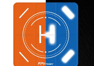 FPVtosky 20″ Foldable Drone Landing Pad Weighted Helicopter Compatible with DJI Mini 3 Pro/Mini 2/Mavic 3, Air 2s/Avata/FPV/Phantom/Inspire Drone, Universal Drone Accessory