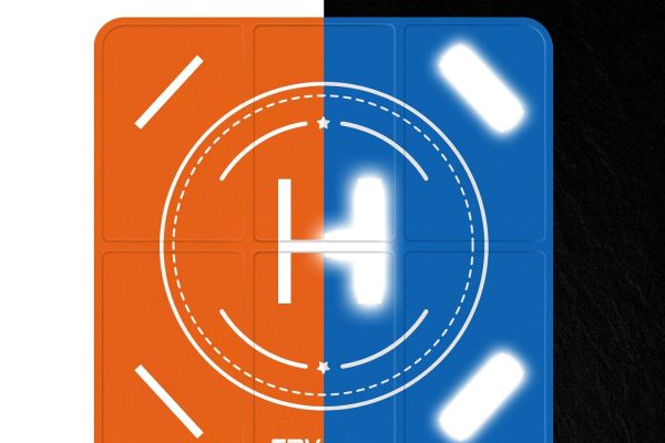 FPVtosky 20″ Foldable Drone Landing Pad Weighted Helicopter Compatible with DJI Mini 3 Pro/Mini 2/Mavic 3, Air 2s/Avata/FPV/Phantom/Inspire Drone, Universal Drone Accessory