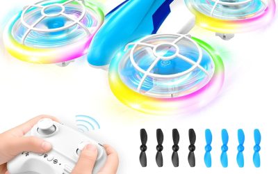 YIKANWEN Kids Drone, Mini Drone with Remote Control for 6 7 8 9 10+ Years, Kids, RC Plane Toy with LED Lights and Batteries, Suitable for Indoor and Outdoor Use