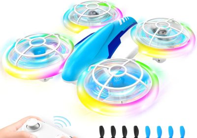 YIKANWEN Kids Drone, Mini Drone with Remote Control for 6 7 8 9 10+ Years, Kids, RC Plane Toy with LED Lights and Batteries, Suitable for Indoor and Outdoor Use