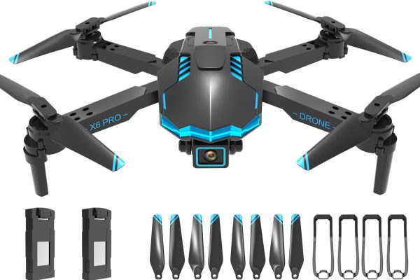 Drone with Camera 1080P Foldable RC Drone Quadcopter Remote Controlled Drones for Beginners and Children/Adults, Toys Gift for Boy and Man