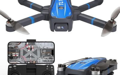 TL16 Drone with 4K Camera for Adults, Optical Flow Positioning Brushless Motor, Gesture Control Drones for Beginners Quadcopter RC Folding, Blue