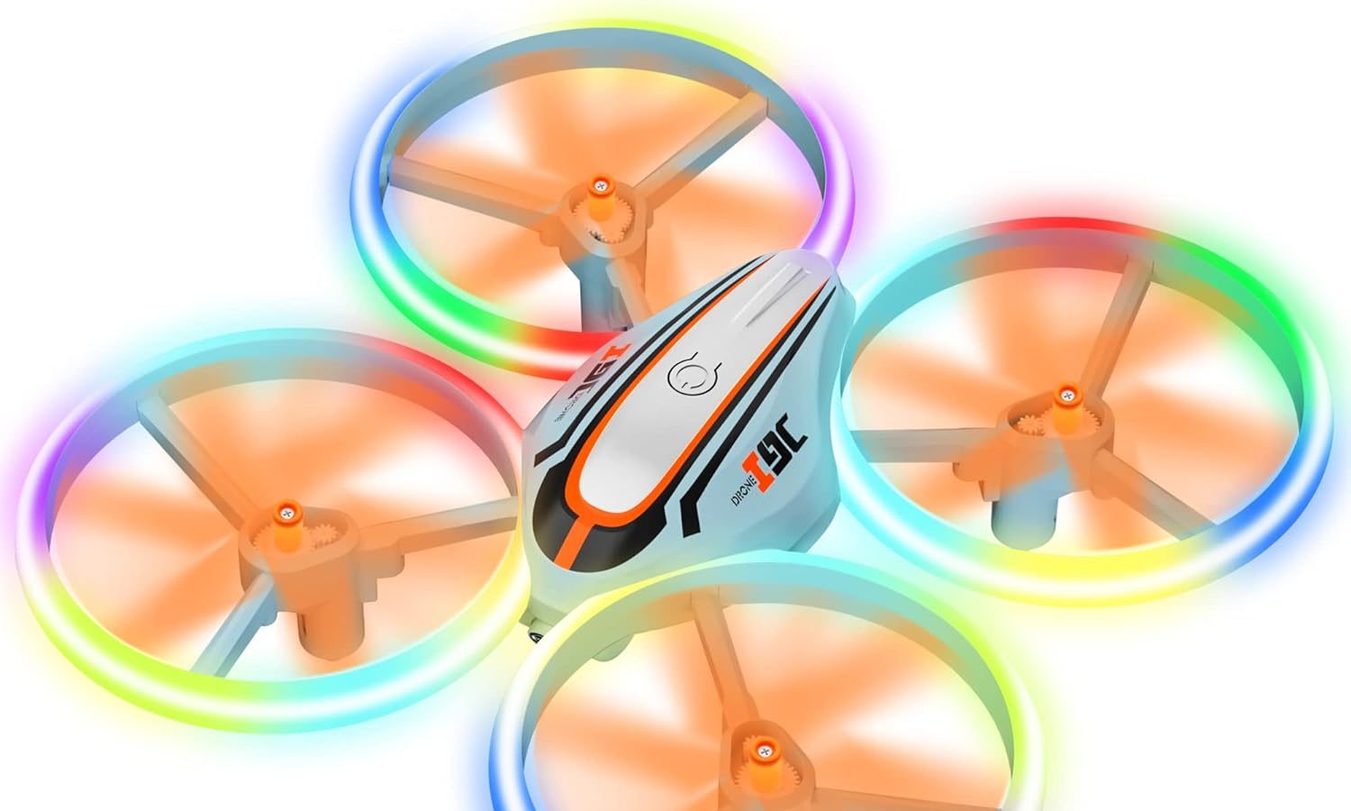 Drone with HD Camera for Kids, Gift Toy WiFi Drones Remote Controlled with LED Light, RC Quadcopter Helicopter with Headless Mode, Hovering Function, 3D Flip and 2 Batteries