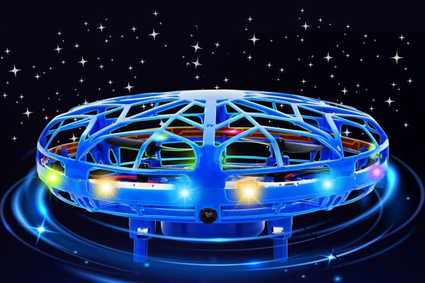 UFO Mini Drone – Flying Ball Hand Controlled Flying Toy 360° Rotating with LED Light Indoor Outdoor Gift for Kids Boys Girls 6 7 8 9 10+ Years