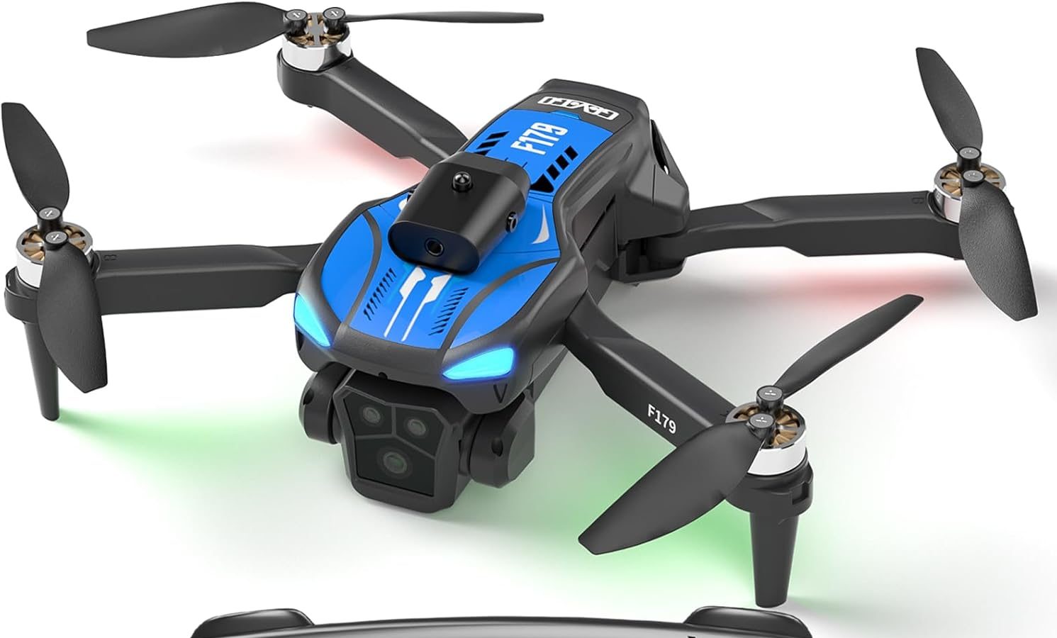 F179 Drone with 1080P Camera, Brushless Motors, Obstacle Avoidance & WIFI, Waypoint Flight, Trajectory, 3D Flip, Optical Flow Positioning, 90° Lens, Portable for Adults/Children/Beginners