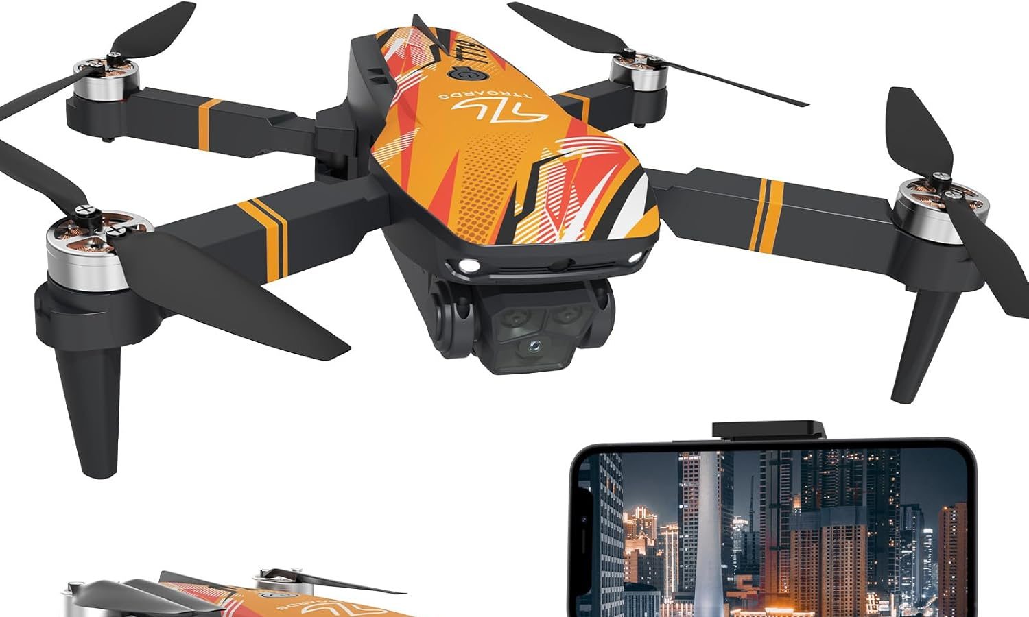 Drone with 1080P Camera, Brushless Motor Obstacle Avoidance 270° Optical Flow Positioning, Mini Drones for Beginners Foldable Quadcopter for Adults, TT19