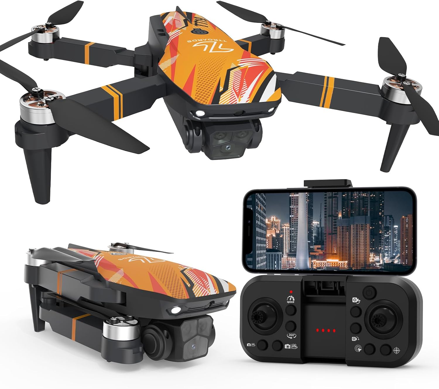Drone with 1080P Camera, Brushless Motor Obstacle Avoidance 270° Optical Flow Positioning, Mini Drones for Beginners Foldable Quadcopter for Adults, TT19