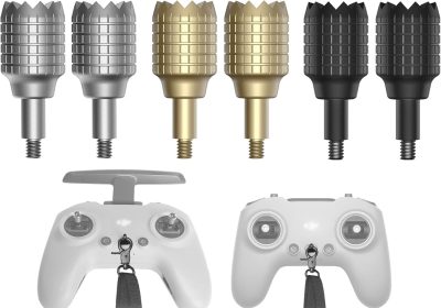 LKTOP Neck Strap + Joystick for DJI FPV 3/2 Remote Controller, Adjustable Leather Strap Replacement for DJI Avata 2/Avata/FPV Drone Accessories (1PC+3 Pairs)