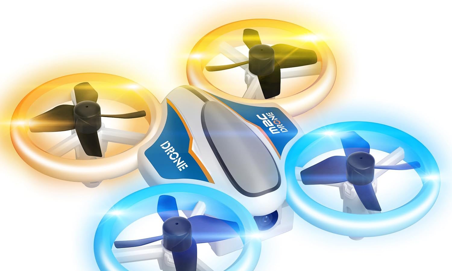 Mini Drone with 1080P HD Camera for Kids Beginners RC Quadcopter Drones with LED Lights and 3 Batteries, Toy Gift for Boys and Girls, Orange