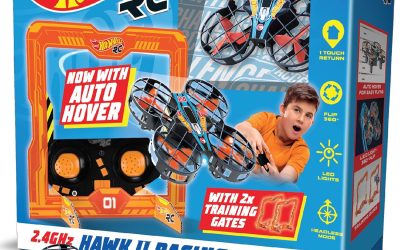 BLADEZ Hot Wheels Hawk 24 Racing Quad Age 8+, Remote Control Drone, Flying Toy, Performing Stunts and Races, RC 2.4GHz with Lights, Shock Resistant, Toyz Licensed Toy