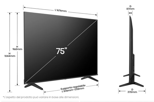 Hisense in forte ribasso: il 75 pollici 4K 2025 ora costa solo 472,42€ su Amazon