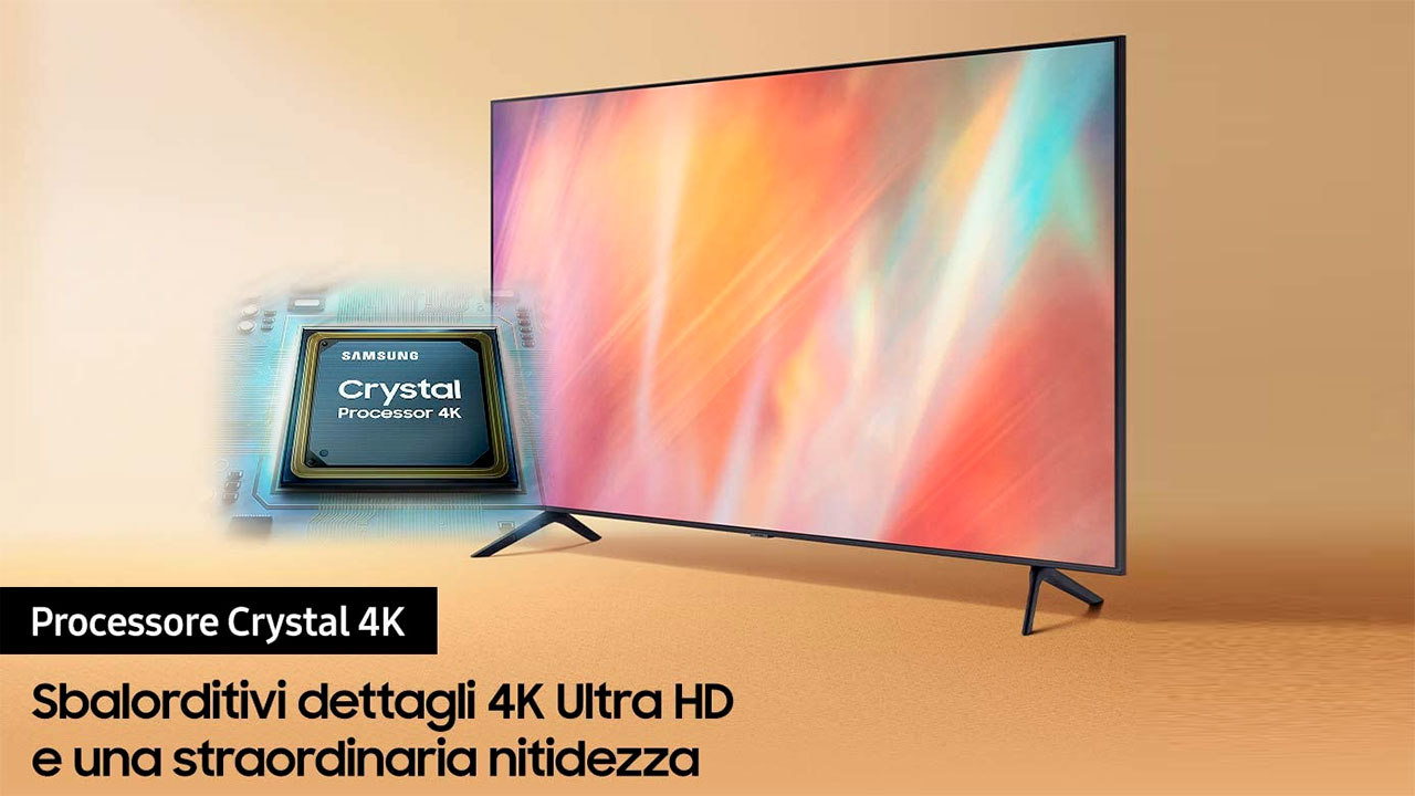 Offerta Amazon TOP: il richiestissimo Samsung Crystal 4K 2025 da 55'' scende a soli 345€
