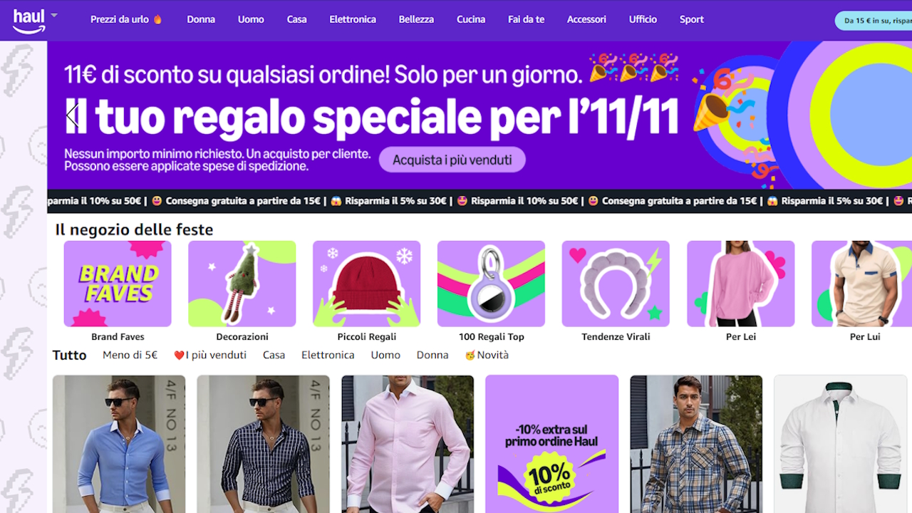 Oggi su Amazon Haul sconto lampo di 11€! Solo per poche ore, articoli quasi gratis