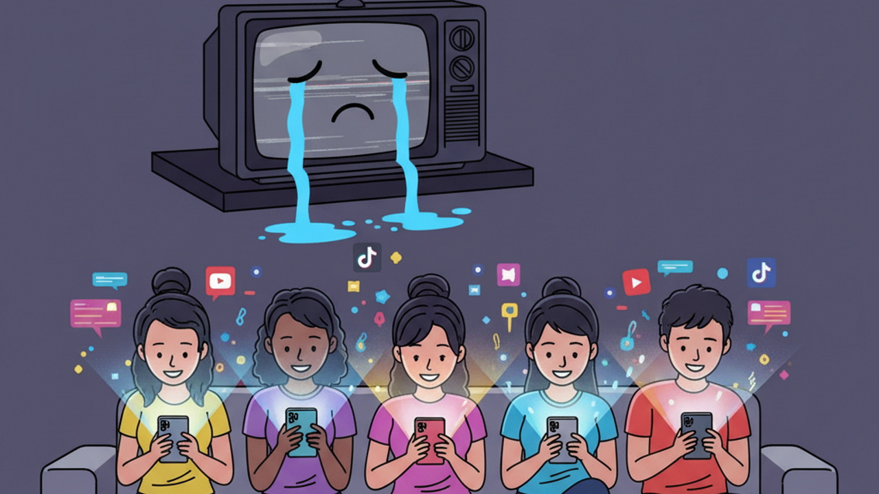 Verso la fine della TV tradizionale? I giovani guardano sempre più TikTok e YouTube