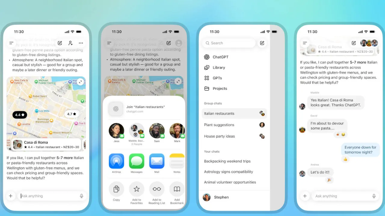 Le conversazioni di gruppo con ChatGPT sono in arrivo