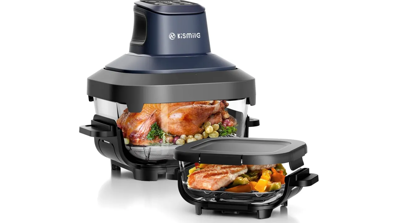 La friggitrice ad aria “panoramica” con cestello trasparente