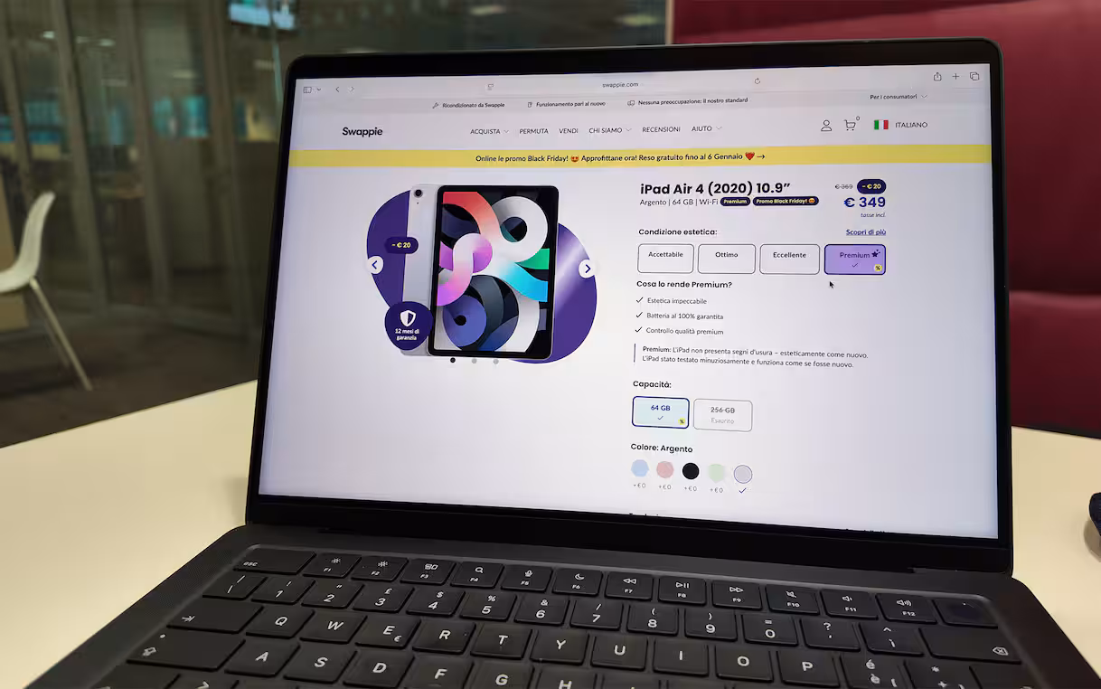 Swappie, novità nel ricondizionato: arrivano anche gli iPad