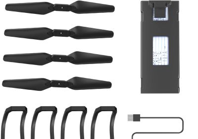 Wipkviey Drone T28 Replacement Accessory Set with Propeller Protector, Propeller Cover, Replacement Lamellae, Screwdriver, 1 x 3.7V 1200 Modular Rechargeable Li-ion Battery