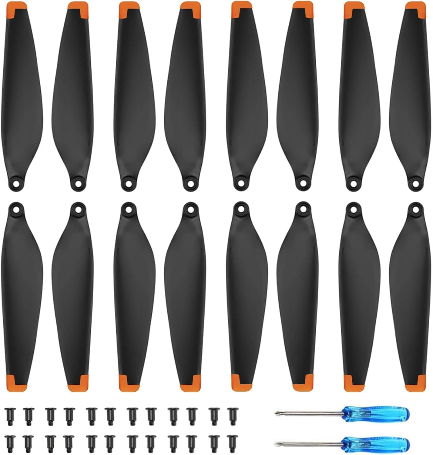 Bocguy Mini 3 Propellers with 24 Screws & Screwdriver, Accessories for Drone Mini 3 Replacement Propellers, Low Noise & Stable Props (Orange)