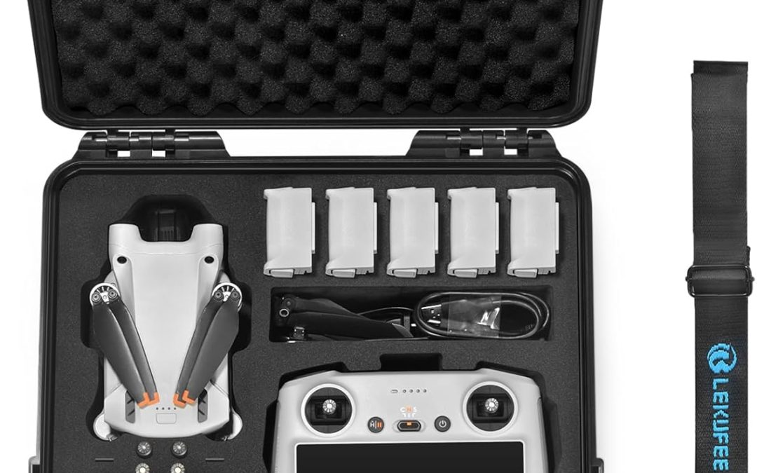 LEKUFEE Carrying Case for DJI Mini 4 Pro/DJI Mini 3 Pro/DJI Mini 3 /DJI RC 2/DJI RC/RC-N2/N1 and Accessories (Case Only), Black, Travel, Sports, Hiking, Camping, Indoor or Outdoor