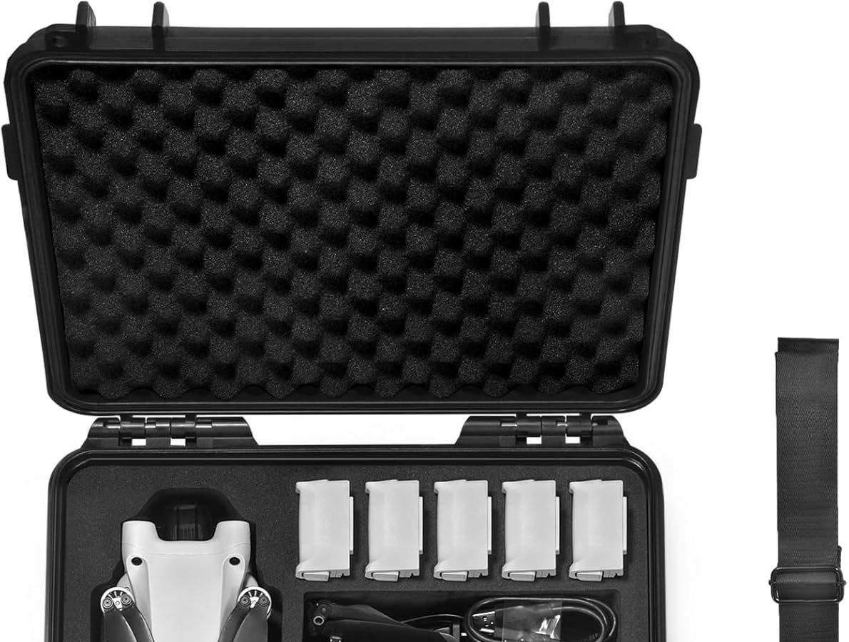 LEKUFEE Carrying Case for DJI Mini 4 Pro/DJI Mini 3 Pro/DJI Mini 3 /DJI RC 2/DJI RC/RC-N2/N1 and Accessories (Case Only), Black, Travel, Sports, Hiking, Camping, Indoor or Outdoor
